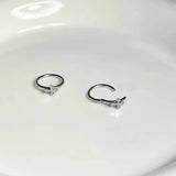 Lianfudai INS Cross Heart Seamless Closed Ring Lip Ring Titanium Steel Ear Bone Studs For Cool Girl Labret Piercing Jewelry Men Women