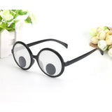 Lianfudai Funny  Will Turn The Eyeball Round Frame Glasses Creative Cute Eyemask Cosplay Festival Costume Props for Game 19X12CM