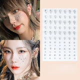 Lianfudai Acrylic Face Makeup Diamond Stickers Festival DIY Body Crystal Gems Tattoos Rhinestones Nail Art Decoration Eyeshadow Stickers