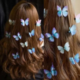 Lianfudai 5PCS New Cute Princess Mesh Double-layer Butterfly Lovely Girls Hairpins Children Headwear Hairgrip Hair Clips Hair Accessories