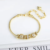 Lianfudai Jewelry 2024 Luxury new 5 leaf grass bracelet Women's wedding party bracelet Unique chain woven accessories