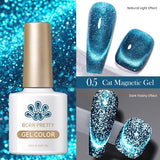 Lianfudai 10ml Auroras Blue Cat Magnetic Gel Nail Polish for Winter Nails Jelly Glass Water Light Varnis Semi Permanent Nail