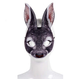 Lianfudai 3D Tiger Pig Bunny Rabbit Leopard Half Face Mask Creative Funny Animal Halloween Masquerade Party Cosplay Costume Decor