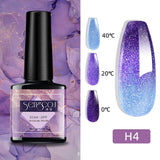 Lianfudai 7.3ml Thermal Gel Polish More Colors Temperature Color Changing Glitter UV Gel Varnish Soak Off UV LED Gel Lacquers Nail Polish