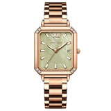 Lianfudai Rectangular Wrist Watches for Women Fashion Square Case Ladies Watches Luxury Brand Stainless Steel Band Quartz Clock