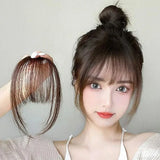 Lianfudai Fake Air Bangs Hair Styling Tools Hair Clip-In Extension Synthetic Hair Fake Fringe Natural False Hairpiece Women Clip In Bangs