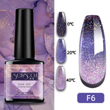 Lianfudai 7.3ml Thermal Gel Polish More Colors Temperature Color Changing Glitter UV Gel Varnish Soak Off UV LED Gel Lacquers Nail Polish