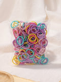 Lianfudai 100pcs Baby 2cm Colorful Rubber Band Does Not Hurt The Hair Small Thumb Ring High Elastic Thread Toddler Kids Scrunchies Set