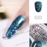 Lianfudai 24 Colors High Density Glitter Nail Gel Polish Explosive Flash Nail Art Gel Varnish Sparkling UV Soak Off Gel Lacquer