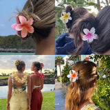 Lianfudai New Gradient Large Flower Acrylic Hair Clip for Women Sweet Hairpins Hair Claws Crab Clamp Barrettes Hawaiian Hair Accessories