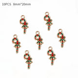 Lianfudai 10Pcs Enamel Christmas Charms Alloy Snowflakes Angel Pendants for Jewelry Making Necklace Earrings DIY Tree Decor Bracelet