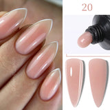 Lianfudai 15ML Quick Nail Extension Gel Glitter Pink Vernis Semi Permanent UV Gel Nail Polish Nail Art Prolong Construction Gel