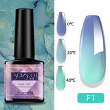 Lianfudai 7.3ml Thermal Gel Polish More Colors Temperature Color Changing Glitter UV Gel Varnish Soak Off UV LED Gel Lacquers Nail Polish