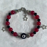 Lianfudai Billiard 8ball charm Bracelet Grunge jewelry