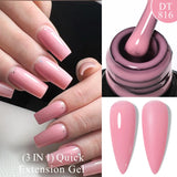 Lianfudai  7ml Dark Nude Rubber Base Gel Nail Polish Semi Permanent UV Gel LED Nail Art Varnish For Nails Manicure DIY Design