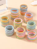 Lianfudai 100pcs Baby 2cm Colorful Rubber Band Does Not Hurt The Hair Small Thumb Ring High Elastic Thread Toddler Kids Scrunchies Set