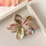 Lianfudai Summer Acrylic Flower Hair Clip for Women Marble Texture Hair Claws Clips Trendy Girl Hairpin Korean Hair Accessories Headwear