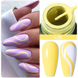 Lianfudai 5ML Colorful Reflective Glitter Liner Gel Polish Sparkling Painting Nail Polish Semi Permanent UV Gel Lines French Nail