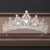 Lianfudai Elegant Luxury Girls Crystal Bridal Tiara Crown Birthday Party New Fashion Bride Queen Headbands Hair Jewelry Accessories