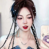 Lianfudai Y2K Metal Buckle Long Dreadlocks Boxing Braids Hair Clips Headband For Spicy Girls Sweet Hair Ornament Fashion Hair Accessories