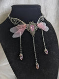 Lianfudai Enchanted Faerie Queen Necklace wing Charm goth aesthetic fashion necklaces y2k summer   jewelry