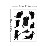 Lianfudai 2pcs Cute Black Cat Tattoo Stickers for Women Man Arm Art Temporary Waterproof Fake Tattoo Cartoon Kitty Lasting Tattoo Stickers