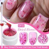 Lianfudai 8ml Dried Flower Gel Nail Polish Natural Flower Floral DIY Nail Art Semi Permanent UV Gel Soak Off Painting Varnishes