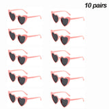 Lianfudai Summer Beach Sunglasses Women  Fashion Heart Shaped Glasses Girls Night Gift Bride To Be Glasses