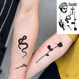 Lianfudai Black Raven Temporary Waterproof Tattoos Sticker Harajuku Henna Tattoo Women  Animal Tattoo Crow Temporary Tatoo Men Hb850