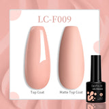 Lianfudai 7ML Aurora Top Coat Sparking Gel Nail Polish Semi Permanent UV Gel 2 In 1 Function Top Coat UV LED Nail Art Gel Varnish