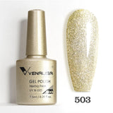 Lianfudai Venalisa Nail Gel Polish Jelly Color HEMA FREE Nude Pink Semi Permanent Soak Off UVLED Gel Nail Polish Sparkle Gel Varnish