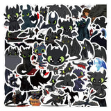 Lianfudai 10/55pcs Classical Toothless Graffiti Stickers Notebook Luggage Cross Border Skate Mobile Phone Refrigerator Sticker Wholesale