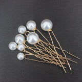 Lianfudai Fashion Metal U Shape Pearl Hairpin Clips Wedding Bridal Updo Ornaments Ancient Costume Modeling Hair Jewelry Accessories Gifts