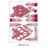 Lianfudai Henna Tattoo Stickers for Hand Waterproof Temporary Tattoos for Women Mehndi Transfer Tattoo Fake Tatoo Wedding Body Art