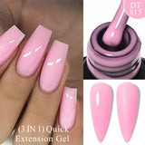 Lianfudai  7ml Dark Nude Rubber Base Gel Nail Polish Semi Permanent UV Gel LED Nail Art Varnish For Nails Manicure DIY Design