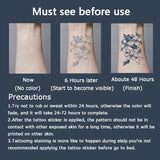 Lianfudai Line Arm Ring Herbal Juice Tattoo Stickers Semi-permanent Tatouage Temporaire Waterproof Lasting Fake Tattoo Men Women Tatuajes