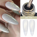 Lianfudai 7ml Reflective Glitter Gel Nail Polish Sparkling Glitter Semi Permanant Soak Off UV LED Gel Varnish For Manicure Nails Art DIY