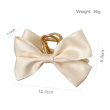 Lianfudai Large Fashion Satin Bow Headdress Internet Celebrity Catch Cross Hair Claw Hairpins Sweet Hair Accessories For Girls 12CM