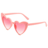 Lianfudai Summer Beach Sunglasses Women  Fashion Heart Shaped Glasses Girls Night Gift Bride To Be Glasses