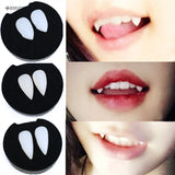 Lianfudai 1 Pair Vampire Teeth Fangs Halloween Party Masquerade Vampire  Prop Accessories False Teeth Dentures Halloween Decoration