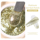 Lianfudai Flash Glitter Platinum Gel Nail Polish 5g For Manicure Hybrid Varnishes Gel Shiny Glitter Platinum Painting Nail Varnis