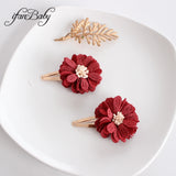 Lianfudai Fashion Flower BB Hair Clips Pin Headwear For Baby Kids Girl Hair Accessories 2 PCS/SET