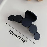 Lianfudai Large Black Hair Clip for Women Fashion French Elegant Hairgrips Korean Letter Hair Claw Clips Girls Hairpins Hair Accessories