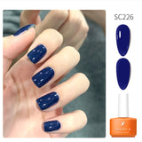 Lianfudai 7ml Semi Permanent Gel Nail Polish green blue purple Natural Transparent Nude Nails Art Soak Off  UV LED Varnish Base Top Coat