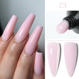 Lianfudai 15ML Quick Nail Extension Gel Glitter Pink Vernis Semi Permanent UV Gel Nail Polish Nail Art Prolong Construction Gel