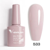 Lianfudai Venalisa Nail Gel Polish Jelly Color HEMA FREE Nude Pink Semi Permanent Soak Off UVLED Gel Nail Polish Sparkle Gel Varnish