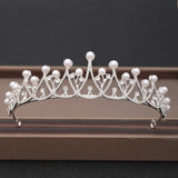 Lianfudai Elegant Luxury Girls Crystal Bridal Tiara Crown Birthday Party New Fashion Bride Queen Headbands Hair Jewelry Accessories