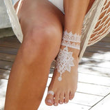 Lianfudai Sexy Mandala Henna Tattoo White Lace Jewelry Indian Hand Temporary Tattoo Sticker Waterproof Tatoo for Bride Wedding Body Art