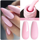 Lianfudai 7ML Jelly Pink Peach Quick Extension Gel Nail Polish Nude Transparent Color Finger Prolong Rubber Base Construction Gel