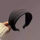 Lianfudai 2025 Korea Fashion Elegant Wide Hairbands Headband Women Girls Gift Scrunchie Hair Head Hoop Band Accessories Headdress Headwear